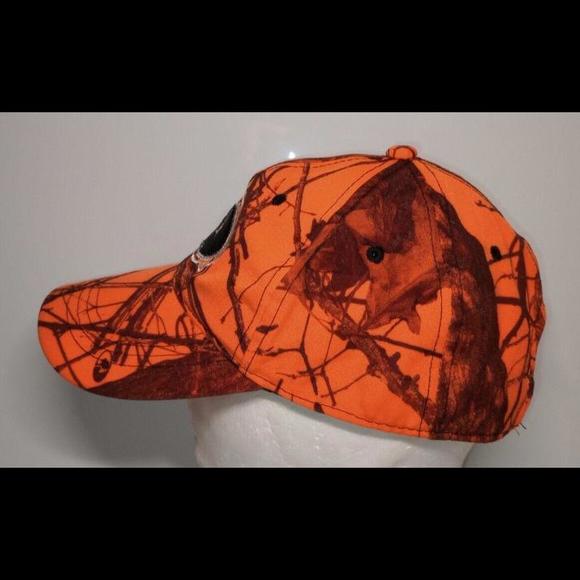 Mossy Oak Outdoor Caps Orange Camo Strapback Baseball Style Hat Cap - Picture 2 of 6